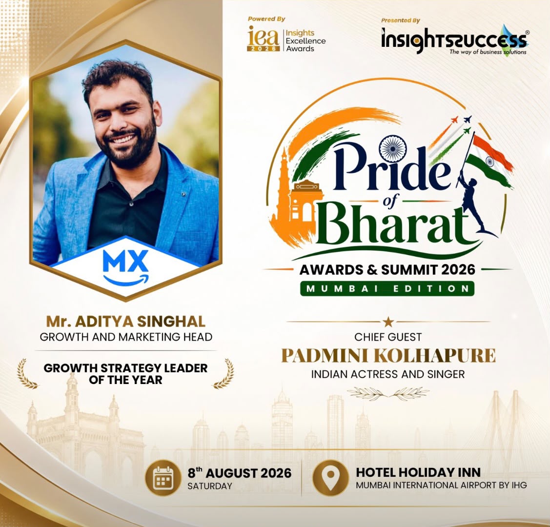 Pride of Bharat Awards & Summit 2026 — Aditya Singhal honored as Growth Strategy Leader of the Year